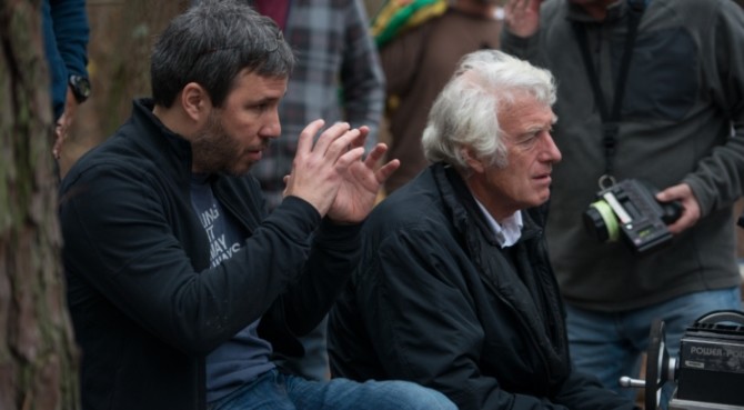 Denis Villeneuve e o diretor de fotografia Roger Deakins no set de Os Suspeitos (2013)