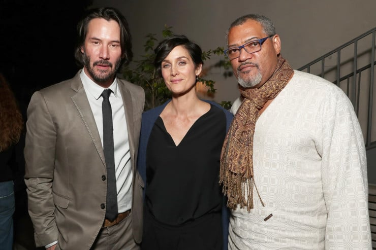 Keanu Reeves, Carrie-Anne Moss e Laurence Fishburne 
