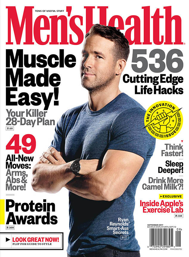 Ryan Reynolds na capa de Men's Health