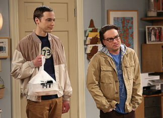 "The Closet Reconfiguration" -- Howard struggles with whether or not he should open a letter from his father, and Leonard and Penny throw a Ã¢ÂÂgrown-upÃ¢ÂÂ cocktail party at the apartment, on THE BIG BANG THEORY, Thursday, March 14 (8:00 Ã¢ÂÂ 8:31 PM, ET/PT) on the CBS Television Network. Pictured left to right: Jim Parsons and Johnny Galecki Photo: Michael Yarish/Warner Bros. ÃÂ©2013 Warner Bros. Televiosion. All Rights Reserved