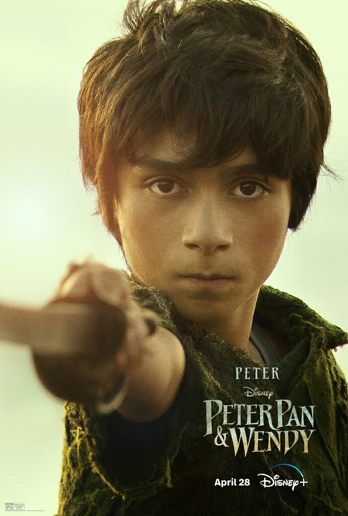Peter em cartaz de Peter Pan e Wendy