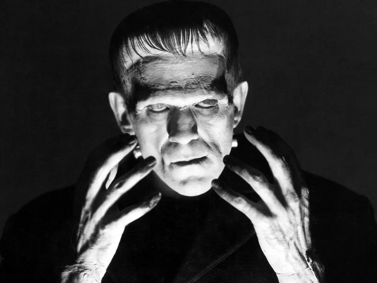 Boris Karloff como o monstro de Frankenstein