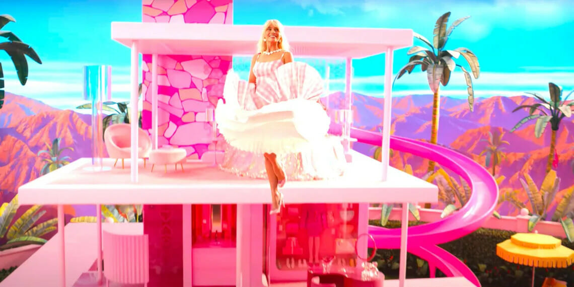 Margot Robbie na casa da Barbie