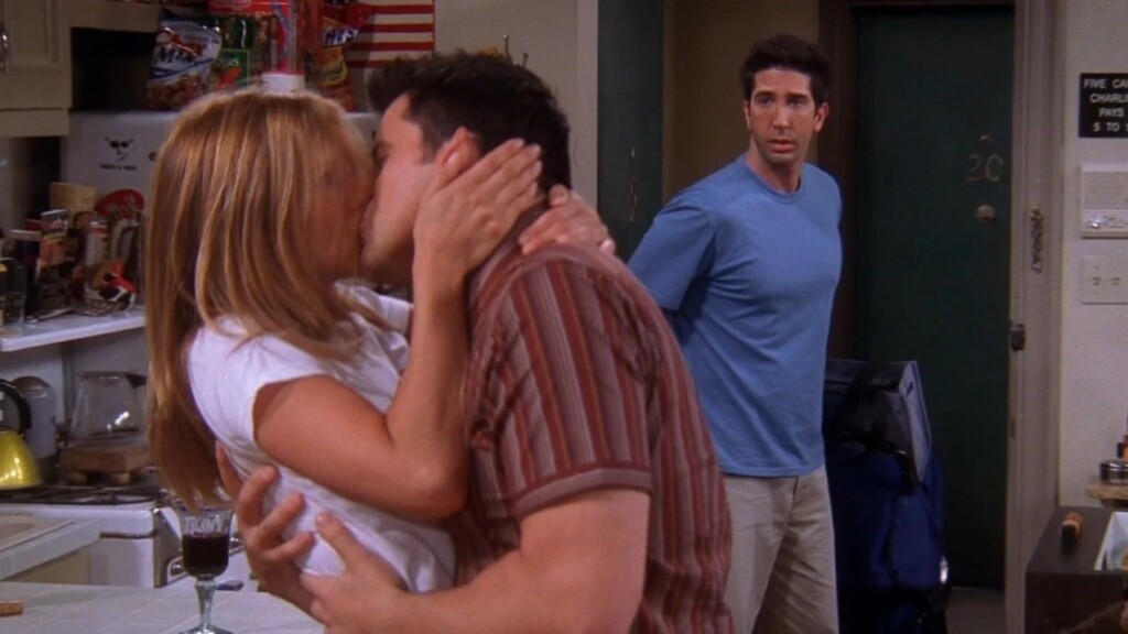Rachel, Joey e Ross em Friends