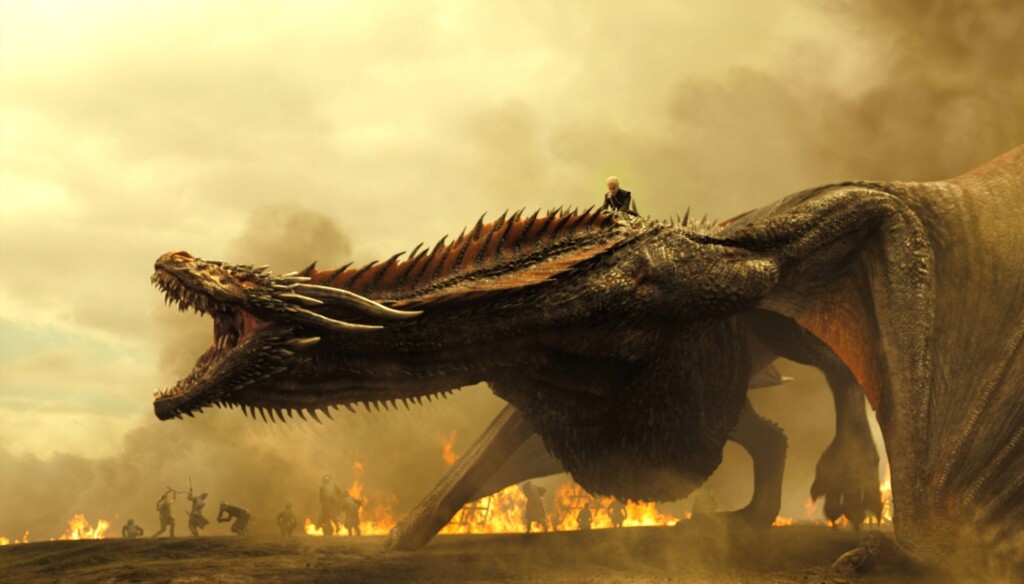 Daenerys e Drogon em Game of Thrones