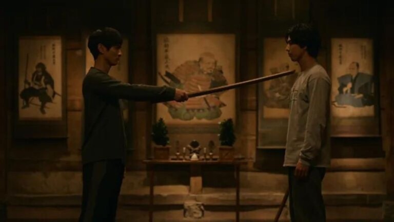 Um dos momentos marcantes da nova série da Netflix, House of Ninjas Um dos momentos marcantes da nova série da Netflix, House of Ninjas