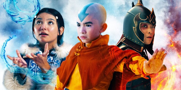 Katara, Aang e Zuko em Avatar: O Último Mestre do Ar