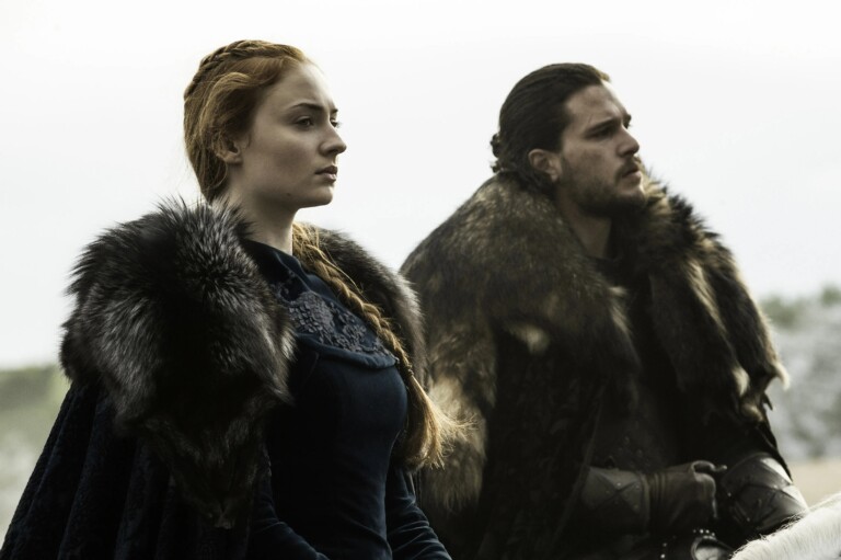 Sansa e Jon em Game of Thrones
