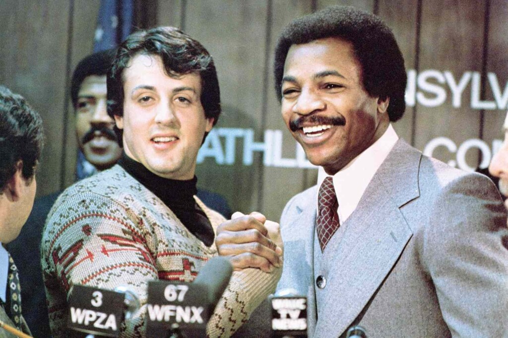 Sylvester Stallone e Carl Weathers em Rocky