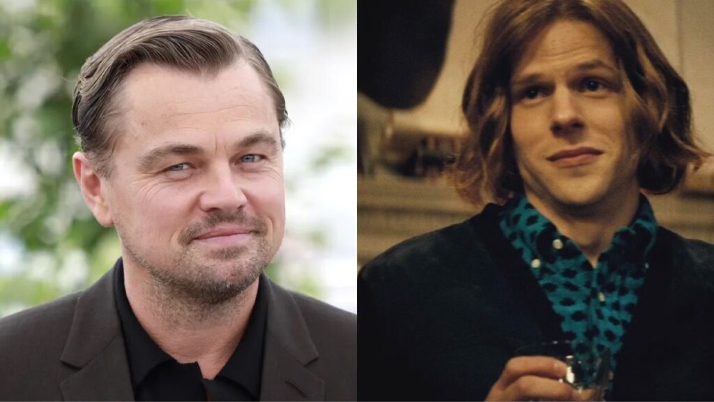 Leonardo DiCaprio (esquerda) e Jesse Eisenberg como Lex Luthor