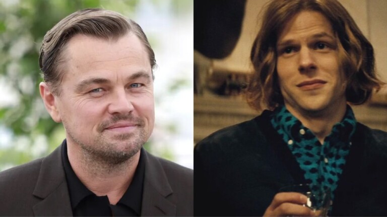Leonardo DiCaprio (esquerda) e Jesse Eisenberg como Lex Luthor