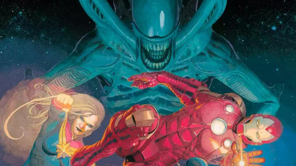 Arte oficial de Aliens vs Vingadores