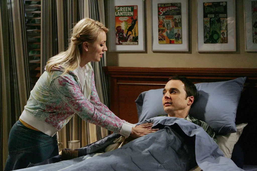Penny e Sheldon em The Big Bang Theory
