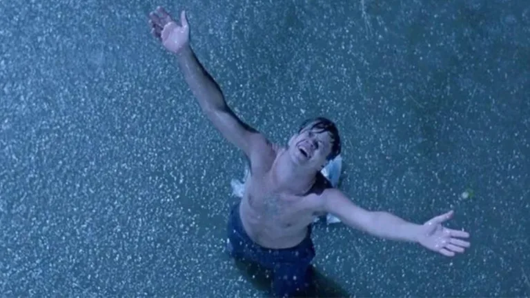 Andy Dufresne interpretado por Tim Robbins no filme Um Sonho de Liberdade