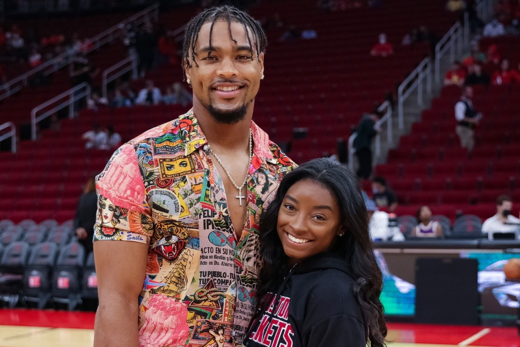 Simone Biles e marido