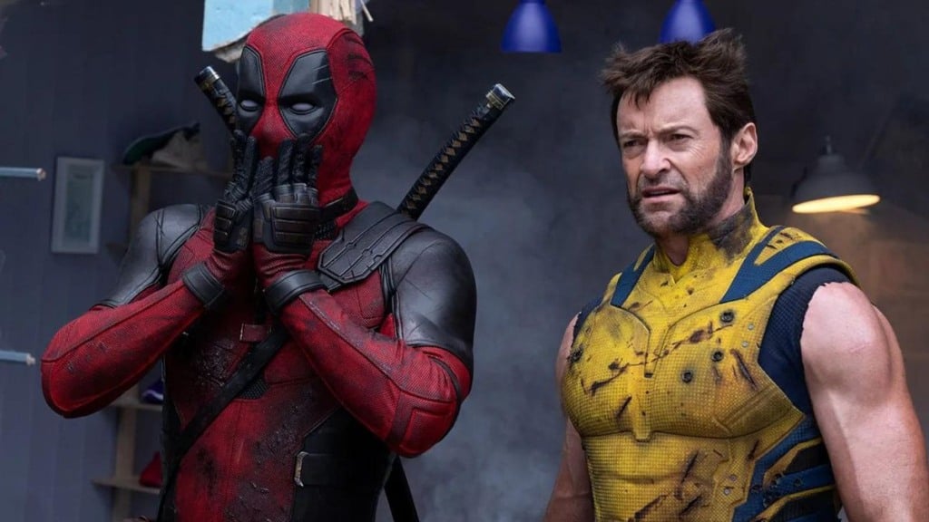 Ryan Reynolds como Deadpool e Hugh Jackman como Wolverine em Deadpool e Wolverine