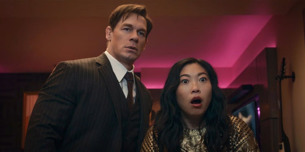 John Cena e Awkwafina em Jackpot: Loteria Mortal!