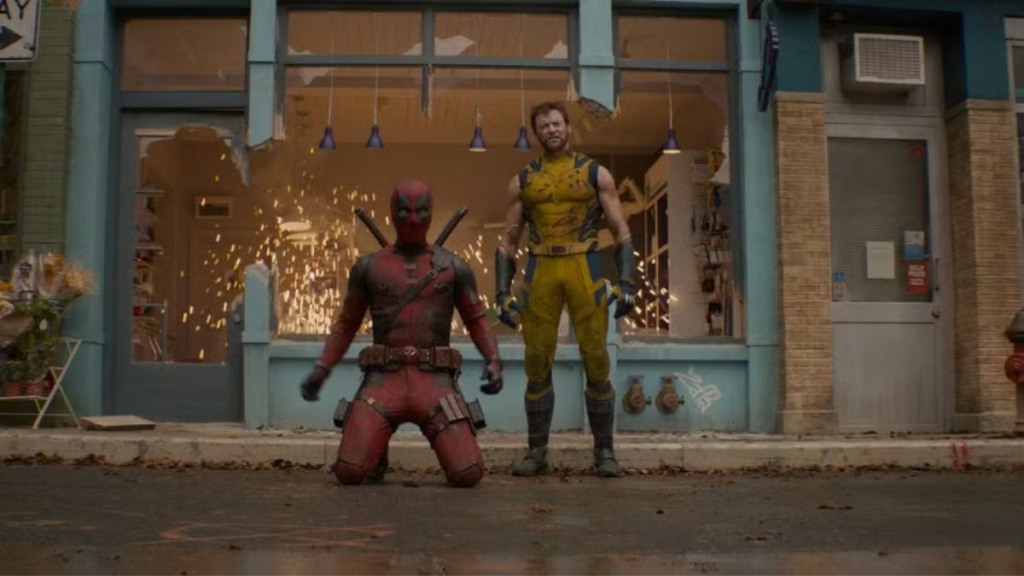 Cena do filme Deadpool e Wolverine