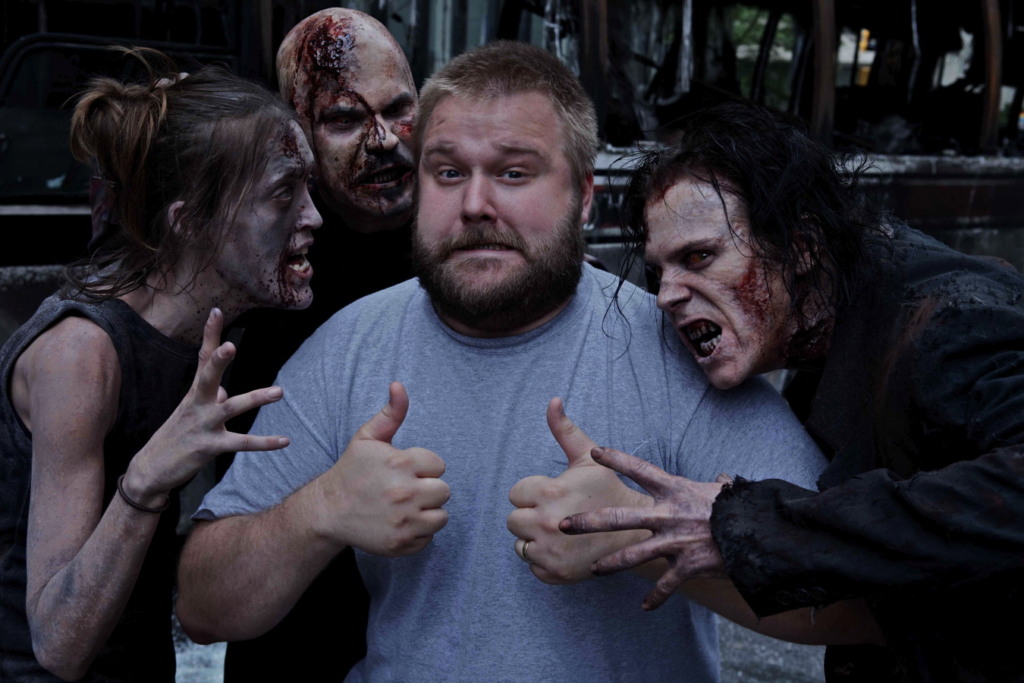 Robert Kirkman no set de filmagem de The Walking Dead