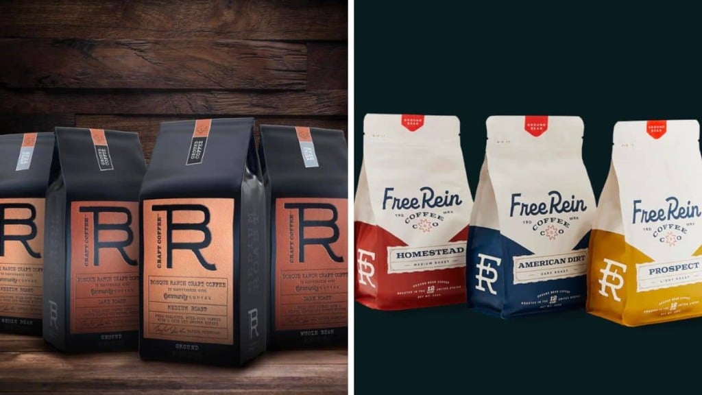 Bosque Ranch Craft Coffee (esquerda) e Free Rein Coffee (direita)