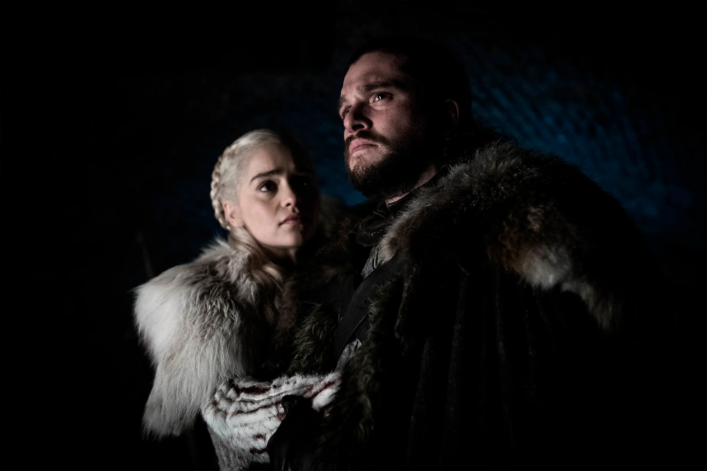 Jon Snow e Daenerys Targaryen em Game of Thrones