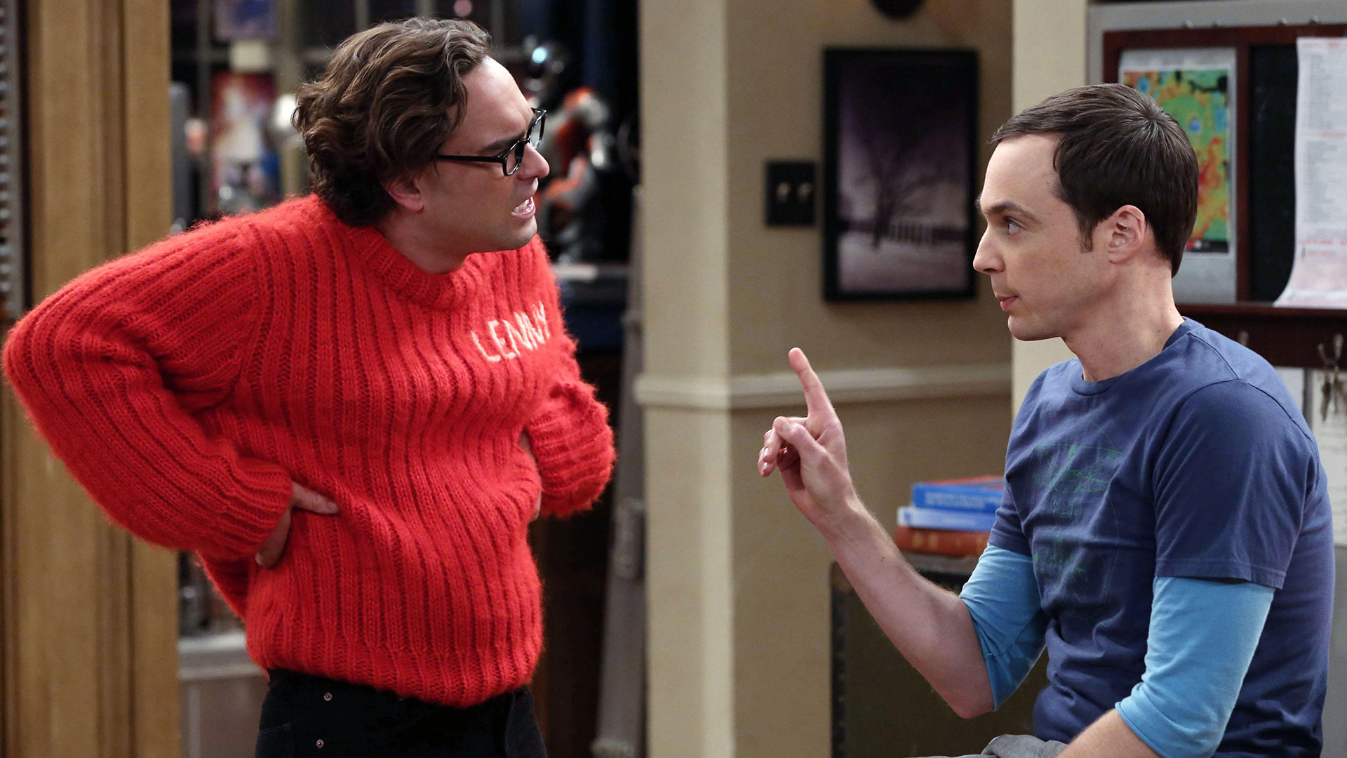 Johnny Galecki e Jim Parsons em The Big Bang Theory