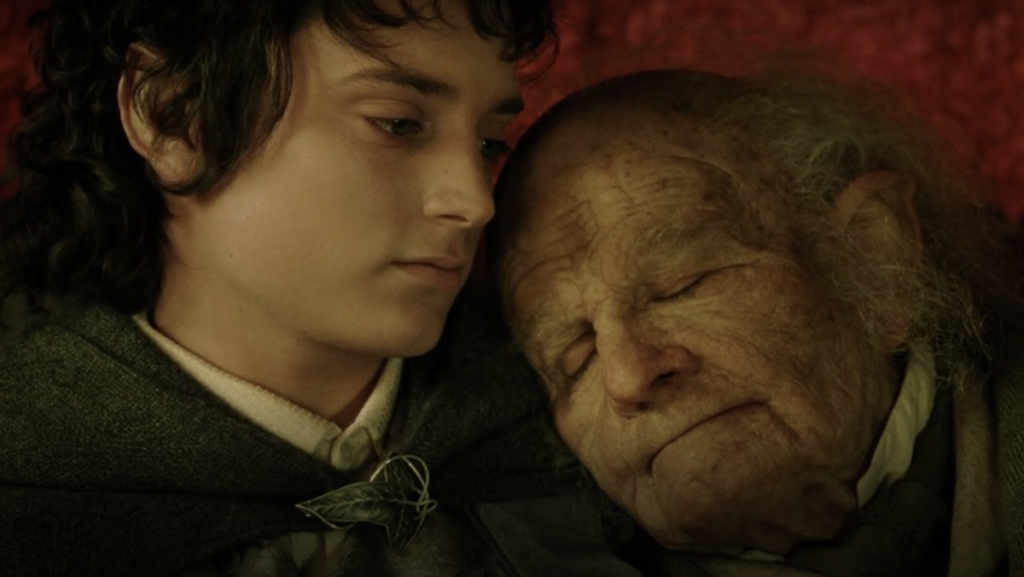 Bilbo se despede de Frodo