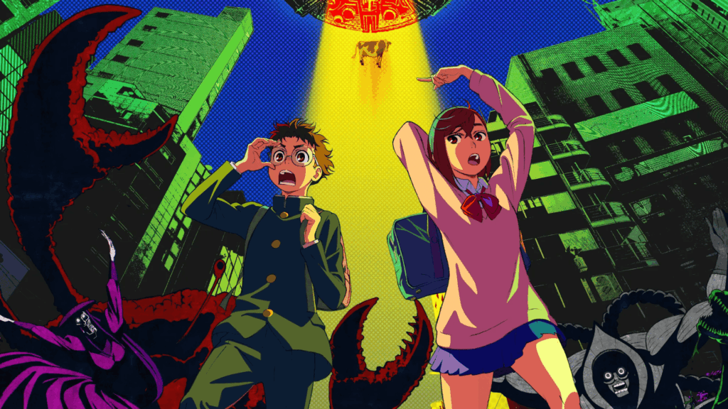 Onde mais você veria aliens e yokais no mesmo anime?